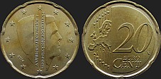 Monety Holandii - 20 euro centów od 2014