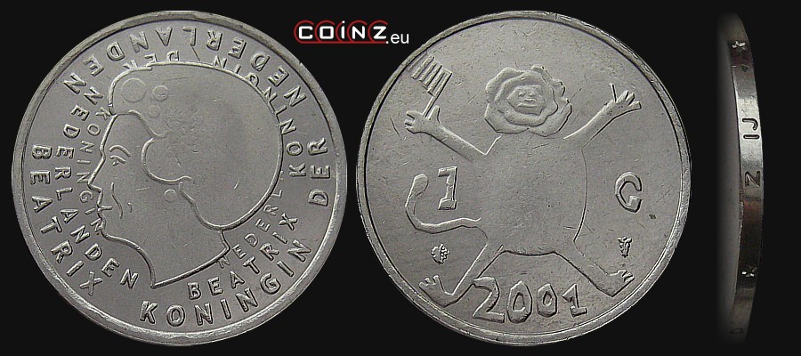 1 gulden 2001 ostatni gulden - monety Holandii