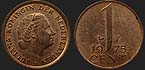 Monety Holandii - 1 cent 1950-1980