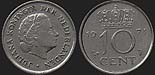 Monety Holandii - 10 cent 1950-1980