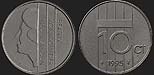Monety Holandii - 10 cent 1982-2001