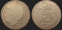 Monety Holandii - 5 guldenów 2000 Mistrzostwa Europy w Piłce Nożnej EURO 2000