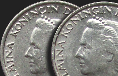 wariant monety holenderskiej o nominale 10 centów z 1948 r.