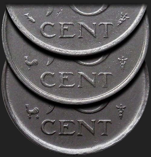 Symbole dyrektorów mennicy na monetach 10 centów 1950-1980