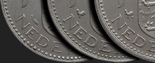 Symbole dyrektorów mennicy na monetach 1 gulden 1967-1980