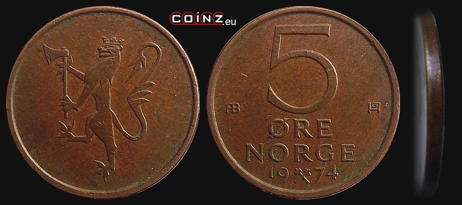 5 øre 1973-1982 - Norwegian coins