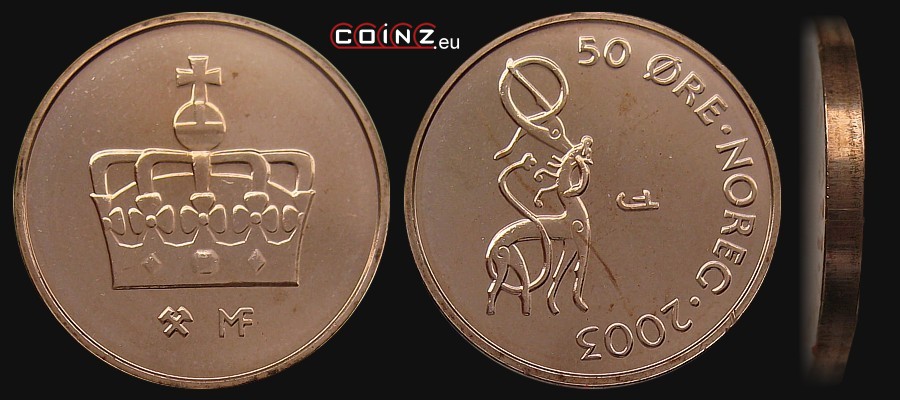 50 ore 1996-2011 - monety Norwegii