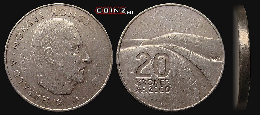 20 koron 2000 Rok 2000 - monety Norwegii