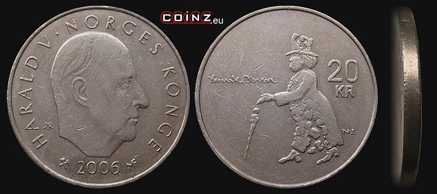 20 koron 2006 Henrik Ibsen - monety Norwegii