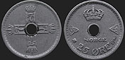 Monety Norwegii - 25 ore 1924-1950