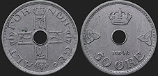 Monety Norwegii - 50 ore 1926-1949