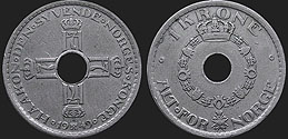Monety Norwegii - 1 korona 1925-1951
