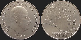 Monety Norwegii - 20 koron 2014 200. Rocznica Podpisania Konstytucji