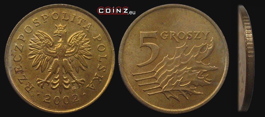 5 groszy 1990-2014 - Polish coins