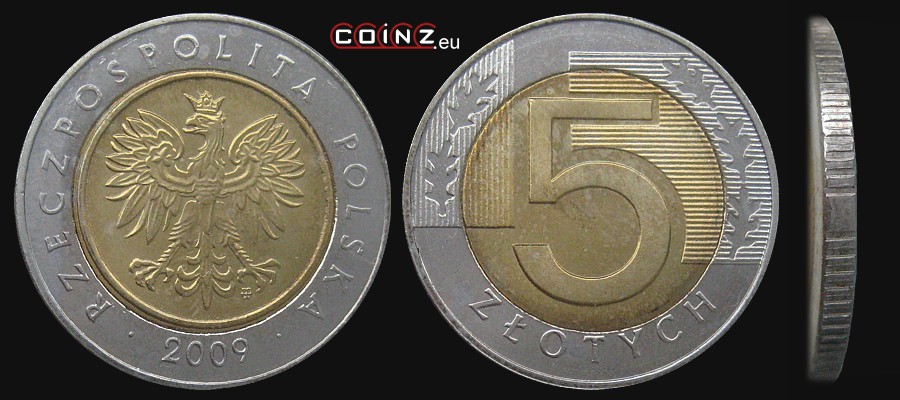 5 złotych od 1994 - Polish coins