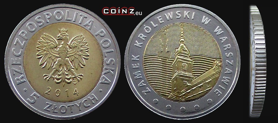 5 złotych 2014 Royal Castle in Warsaw - Polish coins