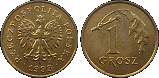 Polish coins - 1 grosz 1990-2014