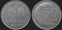 Monety Polski - 50 groszy od 1990