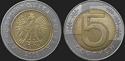 Monety Polski - 5 złotych od 1994
