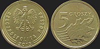 Polish coins - 5 groszy from 2013
