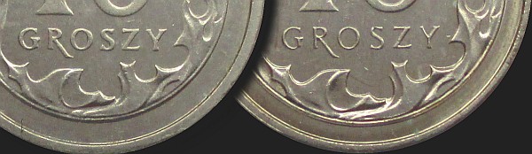 Variety of coins with face value 10 groszy from 2011