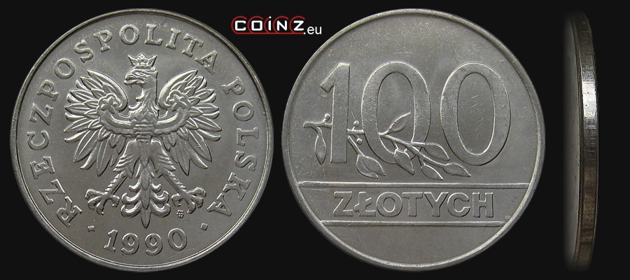 100 złotych 1990 - Polish coins
