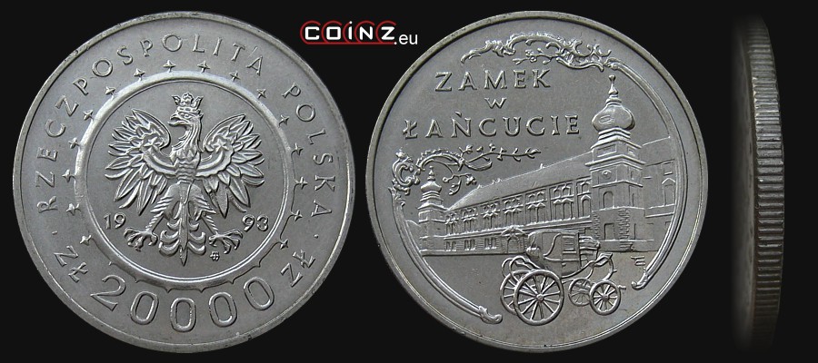 20000 złotych 1993 Lancut Castle - Polish coins