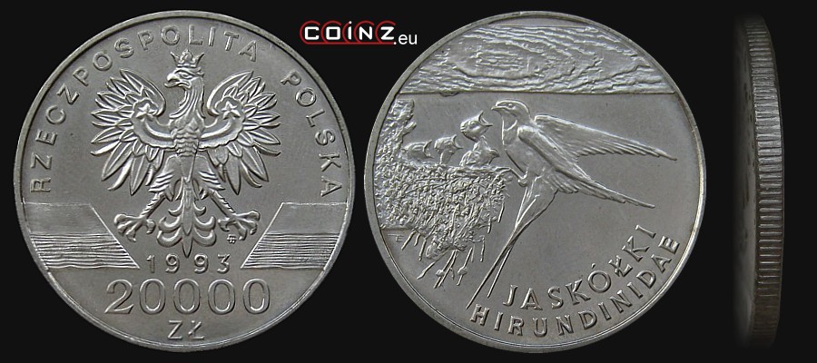 20000 złotych 1993 Swallows - Polish coins
