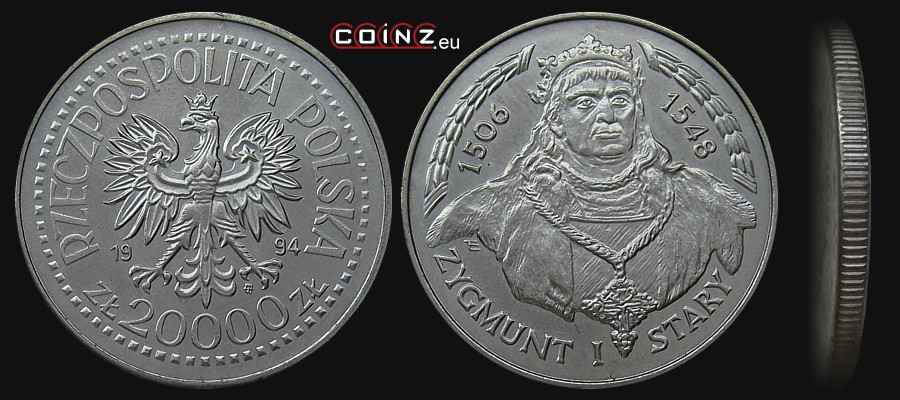 20000 złotych 1994 Zygmunt I Stary - Polish coins