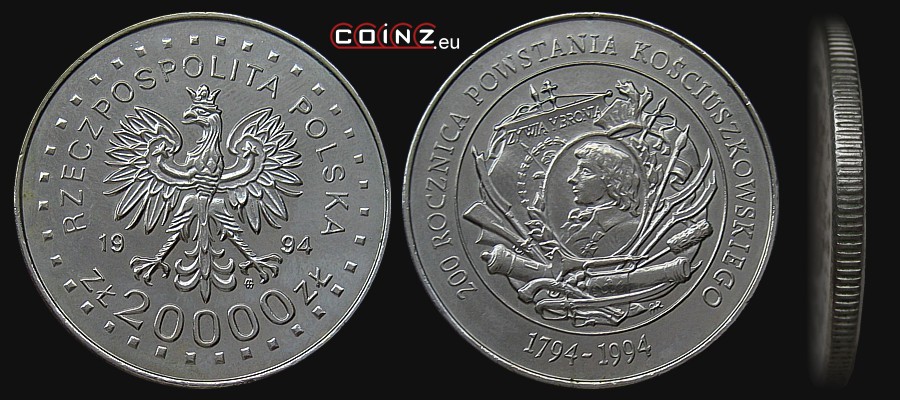 20000 złotych 1994 Powstanie Kościuszkowskie - monety Polski