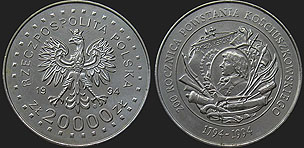 Monety Polski - 20 000 złotych 1994 Powstanie Kościuszkowskie