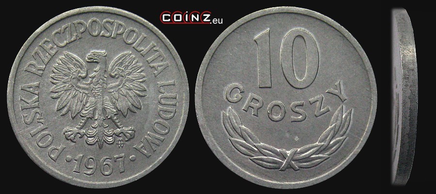 10 groszy 1961-1985 - Polish coins (PRL)