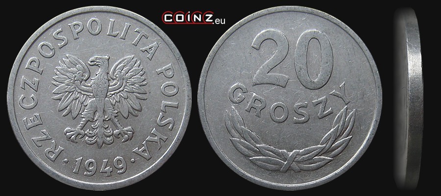 20 groszy 1949 - Polish coins (PRL)
