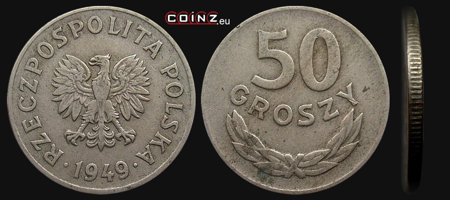 50 groszy 1949 - Polish coins (PRL)