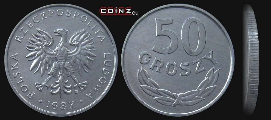 50 groszy 1986-1987 - Polish coins (PRL)