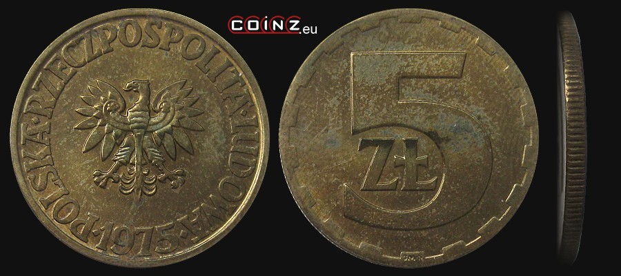5 złotych 1975-1977 - Polish coins (PRL)