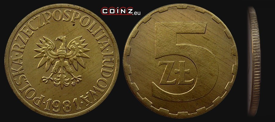 5 złotych 1979-1985 - Polish coins (PRL)