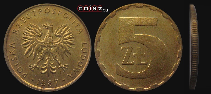 5 złotych 1986-1988 - Polish coins (PRL)