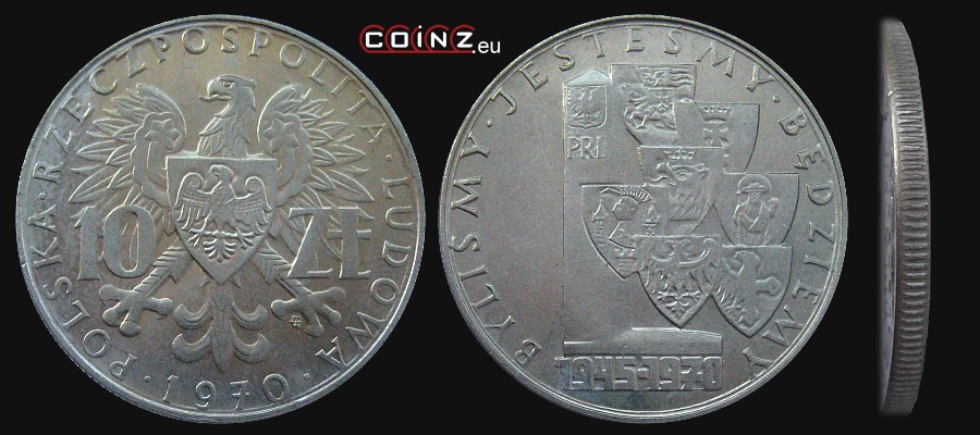 10 złotych 1970 - 25 Lat na Ziemiach Odzyskanych - monety Polski (PRL)