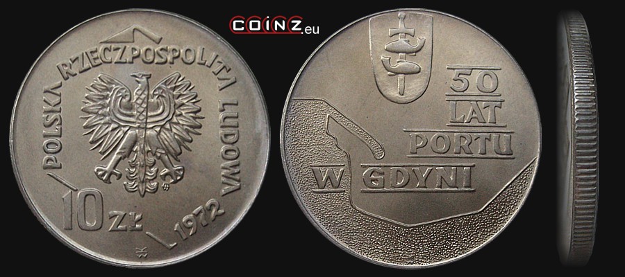 10 złotych 1972 Port w Gdyni - monety Polski (PRL)