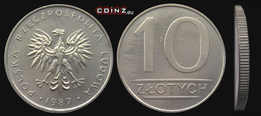 10 złotych 1984-1988 - Polish coins (PRL)
