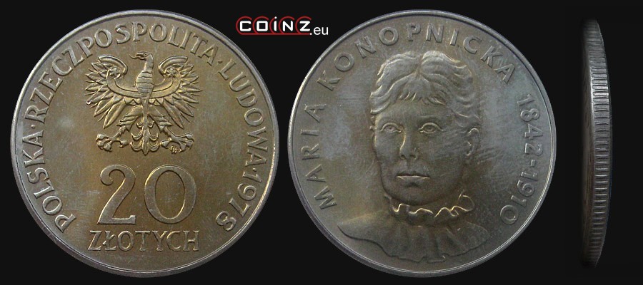 20 złotych 1978 Maria Konopnicka - Polish coins (PRL)