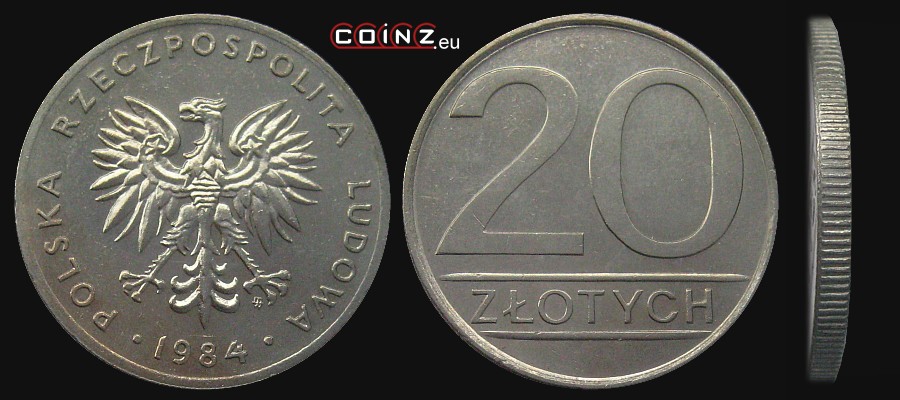 20 złotych 1984-1988 - Polish coins (PRL)