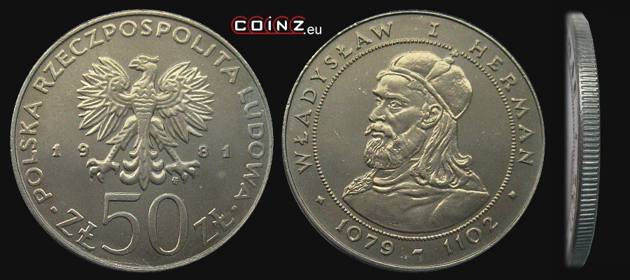 50 złotych 1981 Władysław I Herman - Polish coins (PRL)