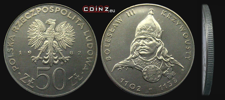 50 złotych 1982 Bolesław III Krzywousty - Polish coins (PRL)