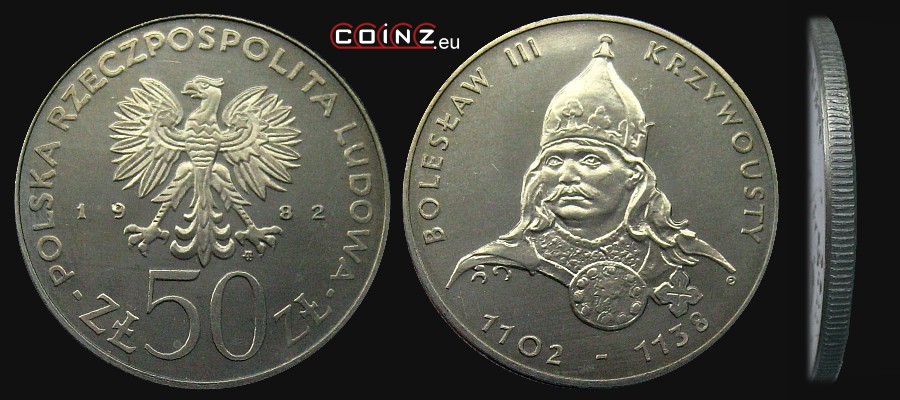 50 złotych 1982 Bolesław III Krzywousty - monety Polski (PRL)