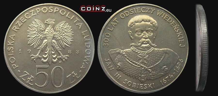 50 złotych 1983 Jan III Sobieski - Polish coins (PRL)
