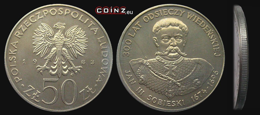 50 złotych 1983 Jan III Sobieski - monety Polski (PRL)