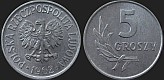 Monety Polski - 5 groszy 1958-1972