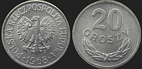 Polish coins - 20 groszy 1957-1985